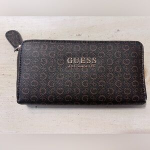 Guess Dark Brown Logo Wallet